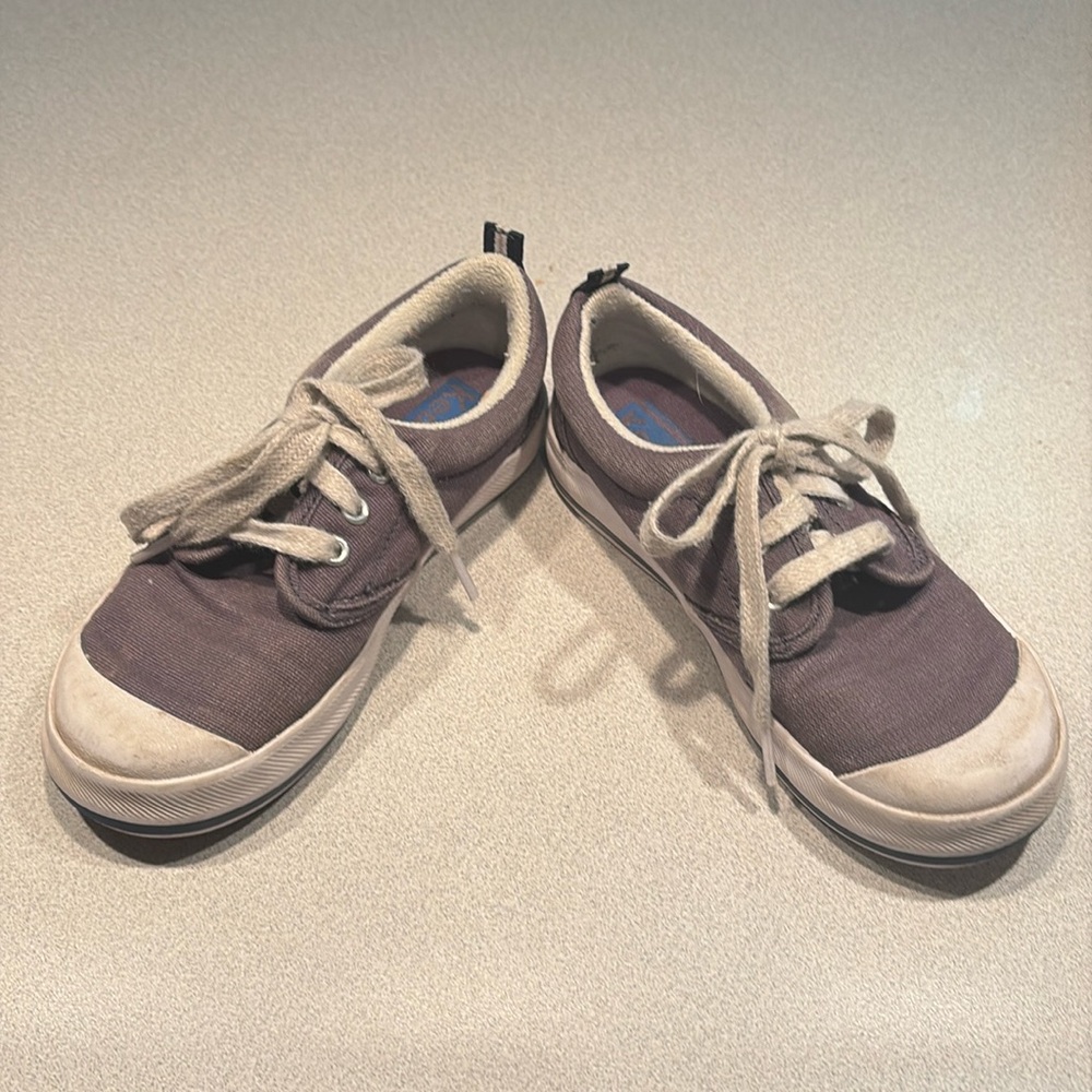 Kid’s Keds Gray Canvas with Rubber Toe Tennis Shoes
